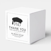 PhD Doctoral Grad Hat Graduation Thank You フェイバーボックス (裏面サイド)