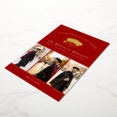 PhD Doctoral Hat Doctoral Graduation Foil Card 箔シーズンカード (回転した状態)