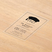 Phd Doctorate Hat Doctoral Degree Graduation アクリル招待状 (レイダウン)