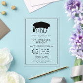 Phd Doctorate Hat Doctoral Degree Graduation アクリル招待状 (インサイチュ (ウェディング))