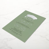 Phd Doctorate Hat Doctoral Degree Graduation Foil 箔招待状 (回転した状態)