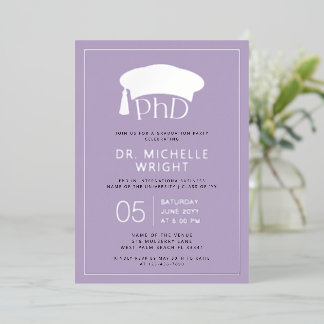 Phd Doctorate Hat Doctoral Degree Graduation Foil 箔招待状