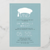 Phd Doctorate Hat Doctoral Degree Graduation Foil 箔招待状 (正面)