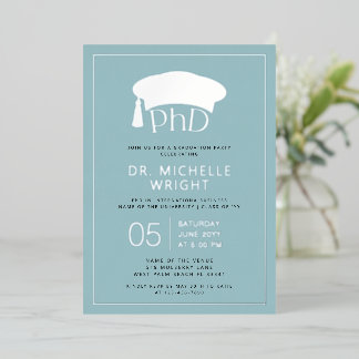 Phd Doctorate Hat Doctoral Degree Graduation Foil 箔招待状