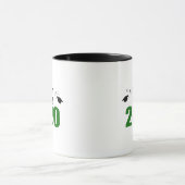 PhD Grad 2020キャップとディプロマ(緑) マグカップ (中央)
