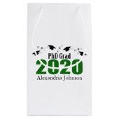 PhD Grad 2020卒業抱き枕（緑） スモールペーパーバッグ (裏面)