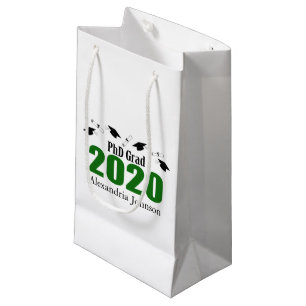 PhD Grad 2020卒業抱き枕(緑) スモールペーパーバッグ