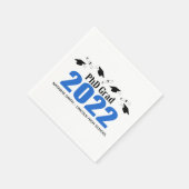 PhD Grad 2022卒業キャップ&ディプロマス(青) スタンダードカクテルナプキン (角)