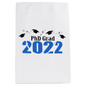 PhD Grad 2022卒業抱き枕（青） ミディアムペーパーバッグ (正面)