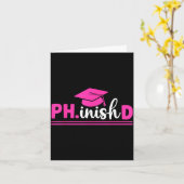 Phd graduate ph.d women's.graduation doctorate カード (黄色い花)