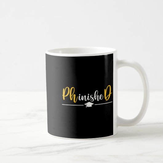 Phd graduation for phd phinished doctorate grad コーヒーマグカップ (右)
