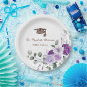 Phd Graduation Party Floral  ペーパープレート (パーティー)
