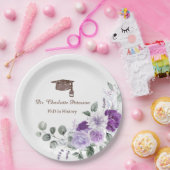 Phd Graduation Party Floral  ペーパープレート (パーティー)
