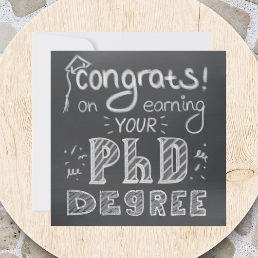 PhD graduation thesis defense congratulation card 
