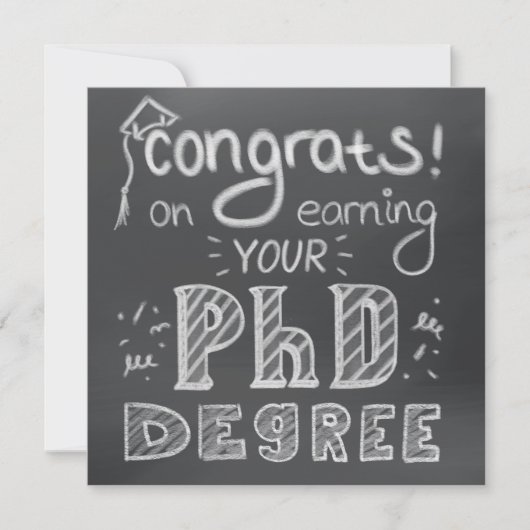 PhD graduation thesis defense congratulation card  (正面)