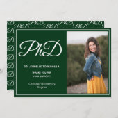 PhD Green Photo Scriptのお知らせ 案内状 (正面/裏面)