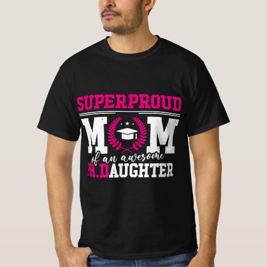 PhD Mom Proud Mom - Graduation Vizsla Tシャツ (正面)