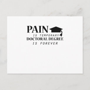 Phd Painは一時的な博士号おもしろい ポストカード