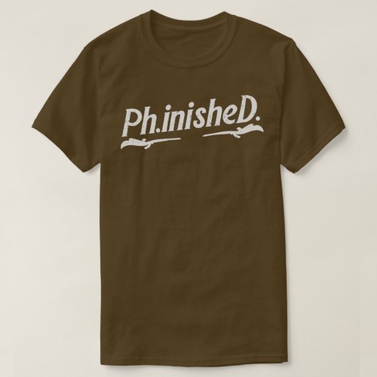 Phd Phinishedフード付きスウェットシャツ博士号卒業ギフト Tシャツ (デザイン正面)