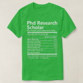 Phd Research Scholar Nutrition Factors Job Gift It Tシャツ (デザイン正面)
