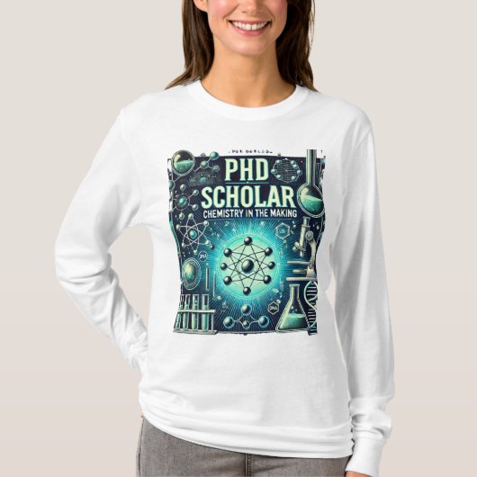PhD Scholer – 作り方の化学 Tシャツ (正面)