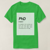 PhD Student PhD Graduate Doctor of Philosophy Defi Tシャツ (デザイン正面)