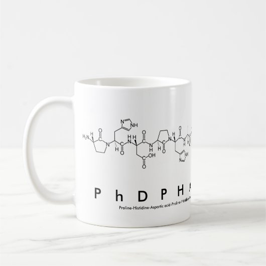 PhDPharmacistペプチド句mag コーヒーマグカップ (左)