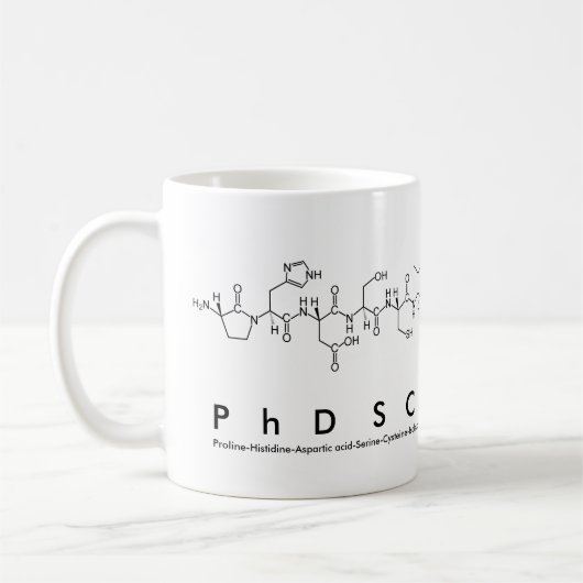 PhDScientistペプチド句mag コーヒーマグカップ (左)