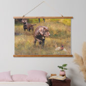 Pheasant狩りとPudelpointer 吊り下げ型タペストリー (寝室)