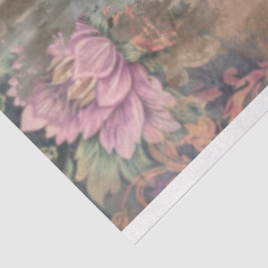 Pheasant美しい、Bird Branch、Moody花模様 薄葉紙 (詳細)