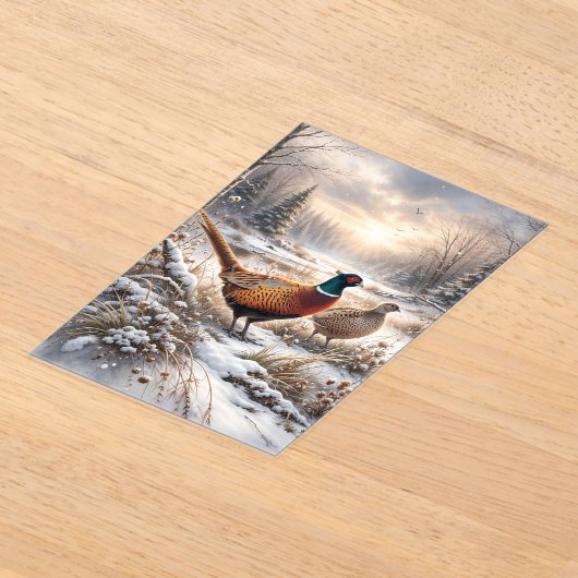 Pheasant  アクリル招待状 (レイダウン)