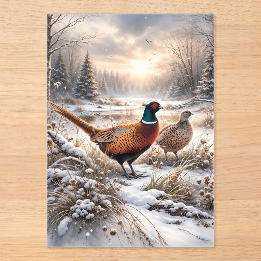 Pheasant  アクリル招待状 (正面)