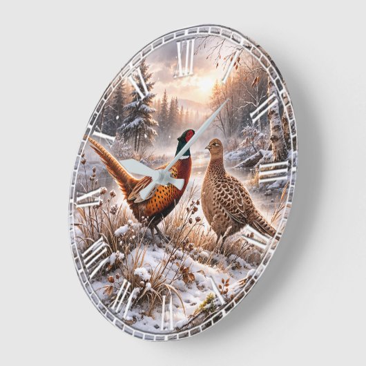 Pheasant  ラージ壁時計 (傾斜)