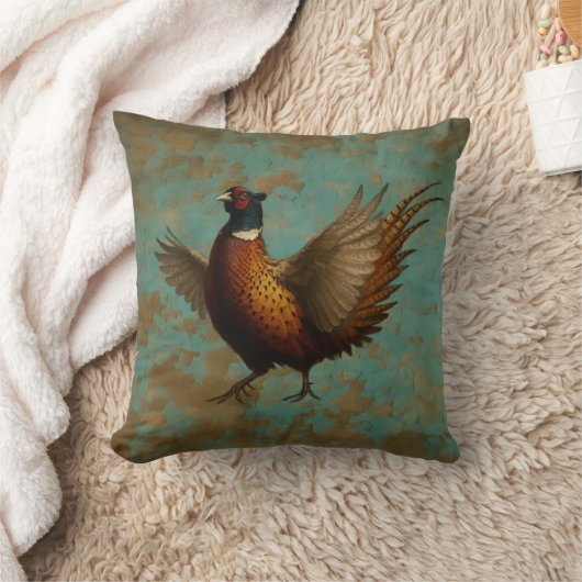 Pheasant cushion - Pheasant strutting his stuff! クッション (ブランケット)