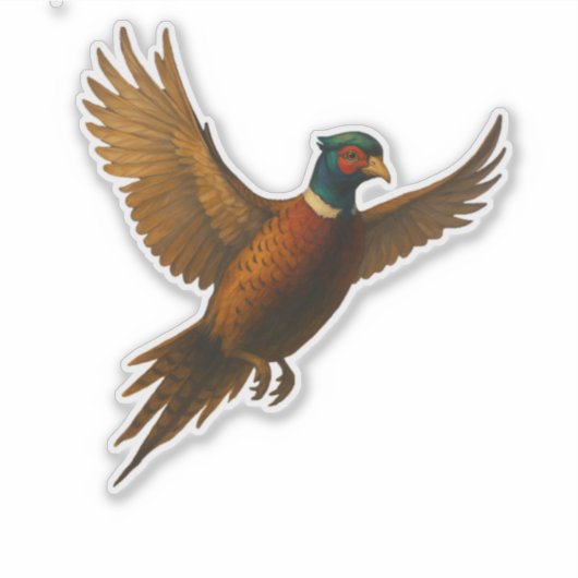 Pheasant Cut-out Sticker シール (正面)