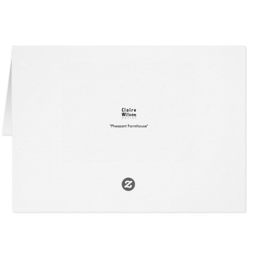 Pheasant Farmhouse Card (裏面横)