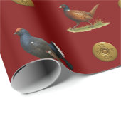 Pheasant, Grouse, Partridge,Christmas Gift wrap ラッピングペーパー (ロールコーナー)