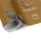 Pheasant, Grouse, Partridge,Christmas Gift wrap ラッピングペーパー (ロールコーナー)