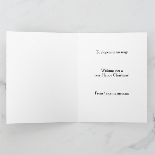 Pheasant looking festive Christmas card カード (内部)