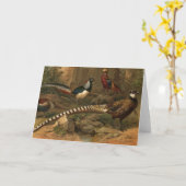 Pheasant note card カード (黄色い花)