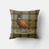 Pheasant on Tartan / Tweed Cushion Home Decor クッション (裏面)