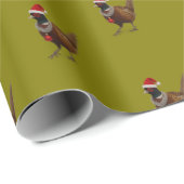 Pheasant pattern Christmas gift wrapping paper ラッピングペーパー (ロールコーナー)