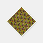 Pheasant pattern Christmas paper party napkins スタンダードカクテルナプキン (角)