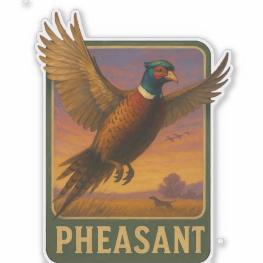 Pheasant Sticker シール (正面)