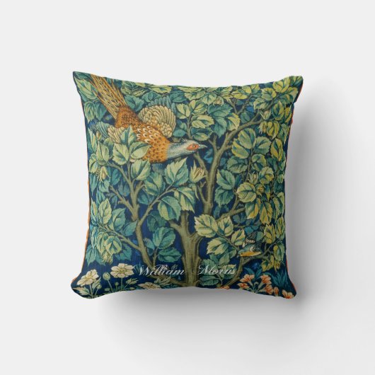 Pheasant Tapestry - William Morris クッション (正面)