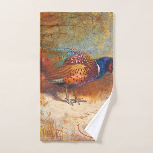 Pheasants 1918 By Archibald Thorburn ハンドタオル (ハンドタオル)