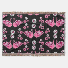 Pheasants Peacock Art スローブランケット