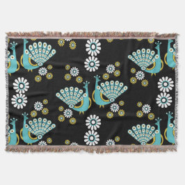 Pheasants Peacock Art スローブランケット