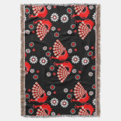 Pheasants Peacock Art スローブランケット (正面縦)