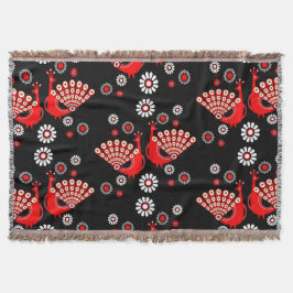 Pheasants Peacock Art スローブランケット